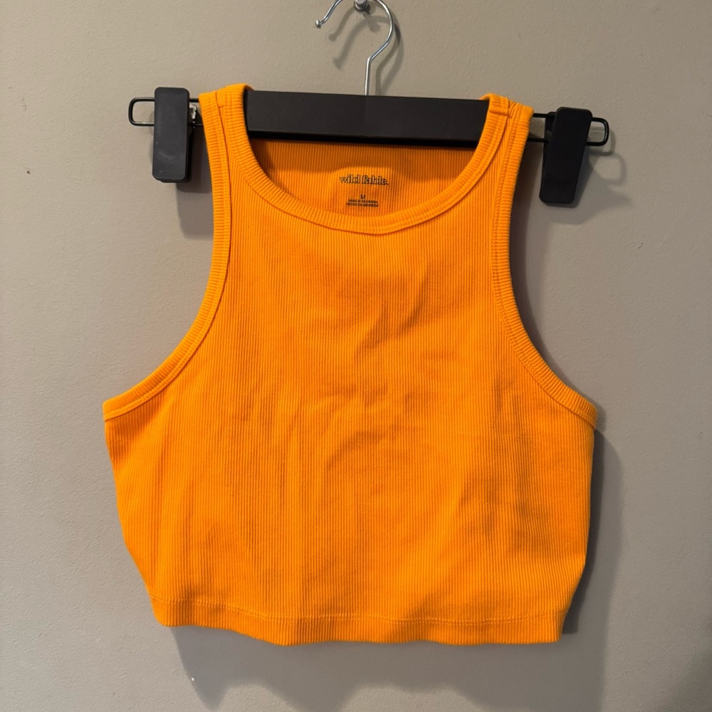 Wild Fable Orange Knit Crop Top